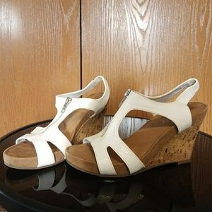 Aerosoles White Cork Wedge NWOT
